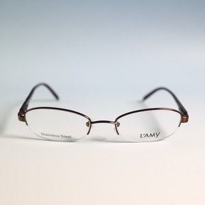 L'AMY L'ACCENT 413 C01 50-19-135 eyeglasses frames round half frame N4